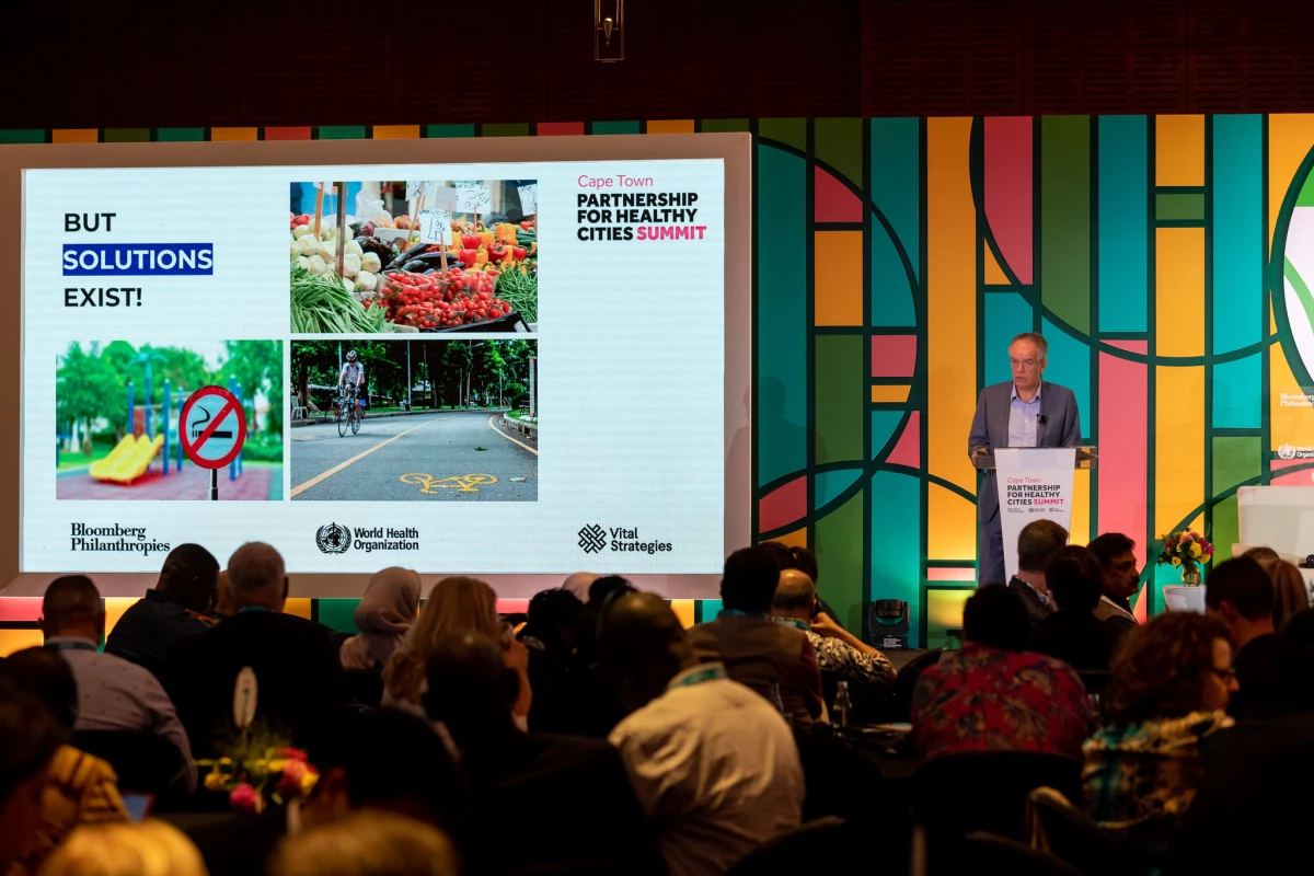 Etienne Krug, Director of the Department for Social Determinants of Heath at the World Health Organization, presented on NCDs, injuries and urbanization.